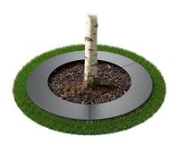 Relaxdays Anneau pour Arbre, Bordure de pelouse pour Arbres & arbustes, Ø90 cm, Acier galvanisé, Anthracite