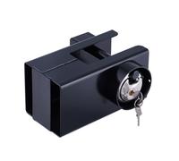 Relaxdays Antivol de remorque avec Serrure Ronde, Protection, Serrure pour attelages Courants, Coffre, Noir