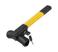 Relaxdays Antivol de Volant pour Voiture, verrou réglable, Protection Contre Le vol, Universel, Acier, Jaune/Noir