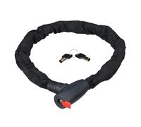 Relaxdays Antivol vélo, Cadenas, Chaine anti-vol, moto, 100 cm long, moto, 2 clés, noir