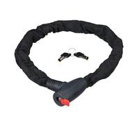 Relaxdays Antivol vélo, Cadenas, Chaine anti-vol, moto, 100 cm long, moto, 2 clés, noir