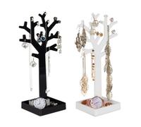 relaxdays Présentoir à bijoux Arbre, lot de 2