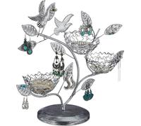 relaxdays Arbre à bijoux pour boucles d'oreilles et bagues