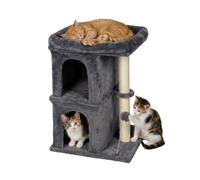 Relaxdays Arbre à chat 2 niches & couchage