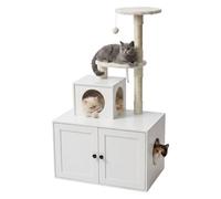 Relaxdays Arbre à chat avec armoire pour litière