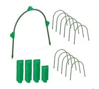 Relaxdays Arceau de serre tunnel, lot de 12, pour tunnel potager ou parterre surélevé, 40 pinces, 31x33 cm, acier, vert