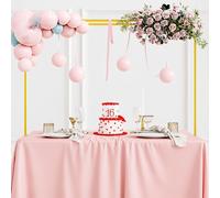 Relaxdays Support de Barre de Table, 2 Rails, réglable, H : 78,5-118 cm, l : 102-260 cm, métal, Arche de décoration de Mariage, doré