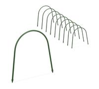 Relaxdays Arceau pour Serre Tunnel, Lot de 10, pour Tunnel Potager ou Parterre surélevé, 31x33 cm, Flexible, Acier, Vert