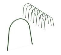 Relaxdays Arceau pour Serre Tunnel, Lot de 10, pour Tunnel Potager ou Parterre surélevé, 31x33 cm, Flexible, Acier, Vert