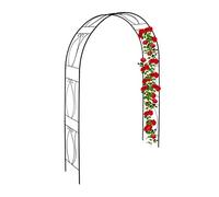 Relaxdays Arche à rosiers en métal, Portail de Jardin, HxLxP : 233 x 153 x 35 cm, rétro, tuteur Plantes grimpantes, Noir