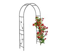 relaxdays Arc de roses rond en noir