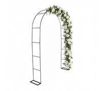 Relaxdays, Arche de Jardin, métal, H x L x P : 240 x 140 x 38 cm, Arche Solide pour Plantes grimpantes, Noir