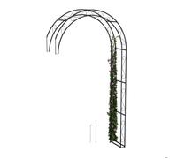 Relaxdays Arche de Jardin, métal, pour Le Mur, H x L x P : 245 x 130 x 36 cm, pour Plantes grimpantes, Noire