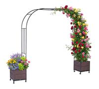 Relaxdays Arche de roses avec 2 bacs