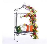 Relaxdays Arche de roses avec banc