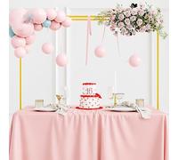 Relaxdays Support de Barre de Table, 2 Rails, réglable, H : 78,5-118 cm, l : 102-260 cm, métal, Arche de décoration de Mariage, doré