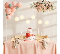 Relaxdays Arche de Table Extensible métal Mariage, 78,5-118 cm / 107-265 cm, Blanche