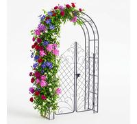 Relaxdays Arche noire pour rosiers avec porte