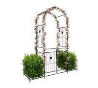 Relaxdays Arche de roses avec portail & bacs