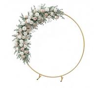 Relaxdays Arc ballon – Arche ronde métal dorée Ø 195 cm pour mariage, anniversaire et fiançailles
