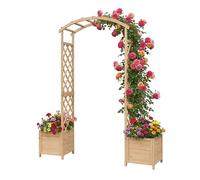 Relaxdays Arche de roses avec jardinières