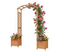 Relaxdays Arche Ronde pour rosiers, 2 bacs, Orange