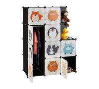 Relaxdays Armoire à 10 casiers motifs animaux