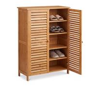 Relaxdays Meuble chaussures 5 compartiments bambou