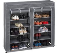 relaxdays Armoire à chaussures tissu 12 compartiments