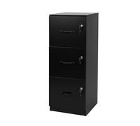 Relaxdays Armoire à dossiers Suspendus, 3 tiroirs verrouillables, 103×40×40 cm, Noir