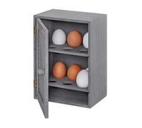Relaxdays Armoire à oeufs, pour 12 oeufs, style campagnard, A poser, en bois et métal, Etagère oeufs, HlP 25x18x12cm,