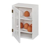 Relaxdays Armoire à oeufs, pour 12 oeufs, style campagnard, A poser, en bois et métal, Etagère oeufs, HlP 25x18x12cm,