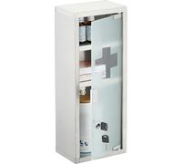 relaxdays Armoire à pharmacie acier inoxydable