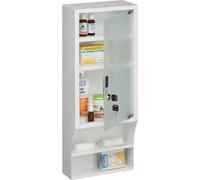 relaxdays Armoire à pharmacie fermant à clé Porte en verre
