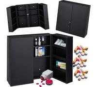 relaxdays Armoire à pharmacie XXL en anthracite
