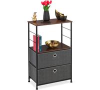 relaxdays Armoire à tiroirs avec 2 paniers pliables