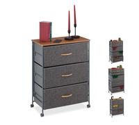 relaxdays Armoire à tiroirs avec roulettes