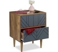 relaxdays Armoire avec 2 tiroirs