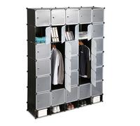 relaxdays 10024527_46 relaxdays Kleiderschrank transparent / schwarz