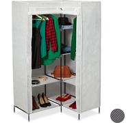 relaxdays Armoire d'angle en tissu