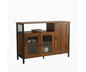 Relaxdays Armoire de cuisine avec vitres