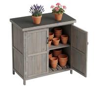 Relaxdays Armoire de jardin toit relevable bois
