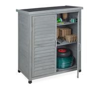 Relaxdays Armoire de jardin grise 3 étagères