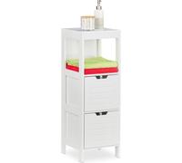 relaxdays Armoire de salle de bain blanche