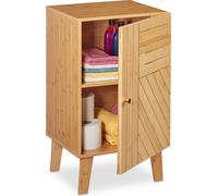 relaxdays Armoire de salle de bain en bambou