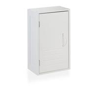 Relaxdays Armoire de salle de bain, étagère réglable, fermeture magnétique, HxLxP: 50x30x18,5 cm, placard étroit, blanc