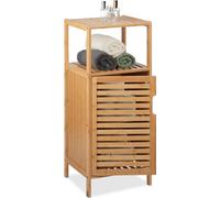 relaxdays Armoire de salle de bain étroite en bambou