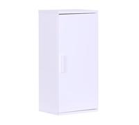 Relaxdays Armoire de Salle de Bain Suspendue, 2 Compartiments, H x L x P : 62 x 30 x 21 cm, étagère réglable, MDF Blanc
