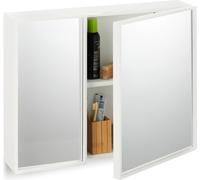 relaxdays Armoire de toilette 2 portes