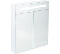 relaxdays Armoire de toilette LED avec 2 portes